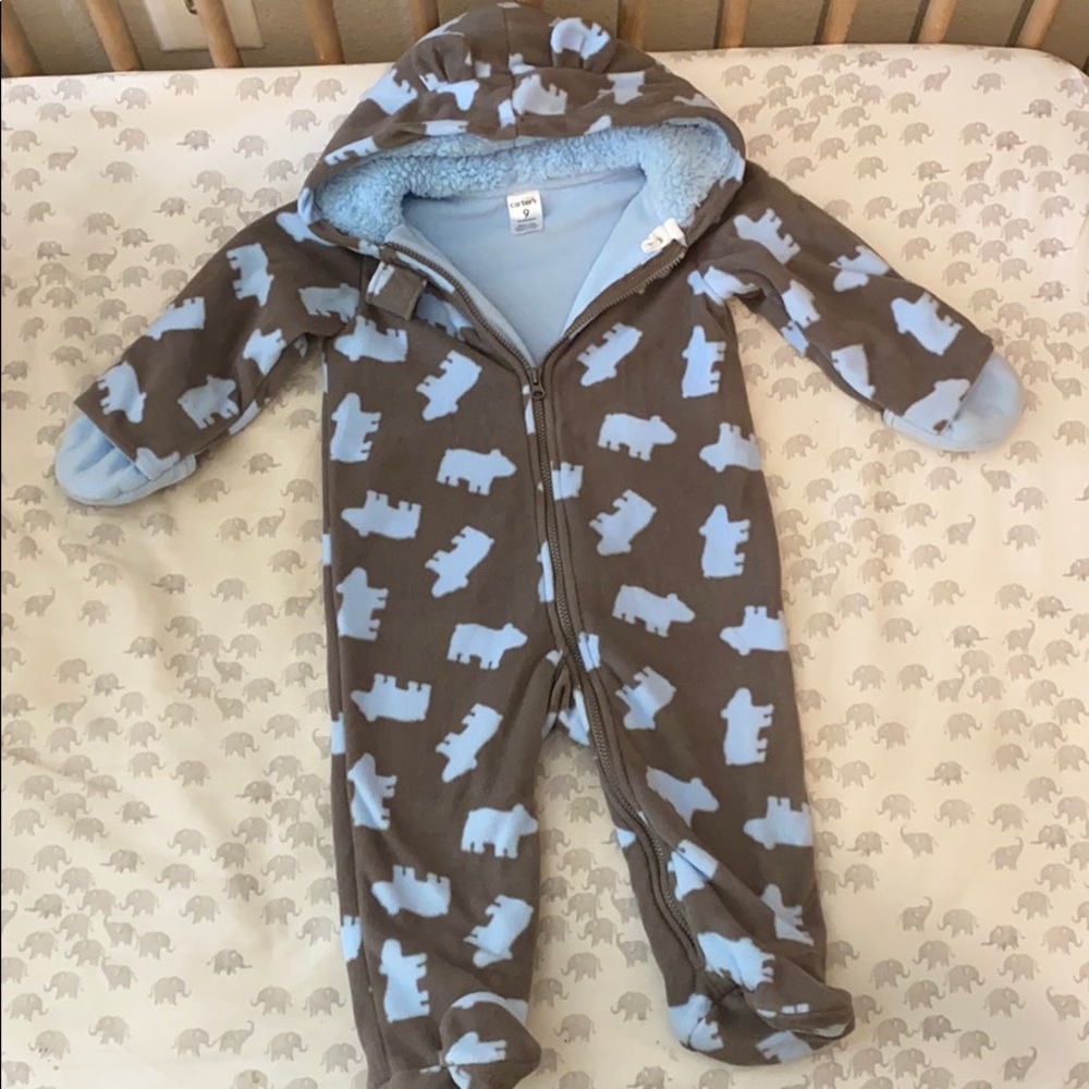 Baby fleece hooded sleeper